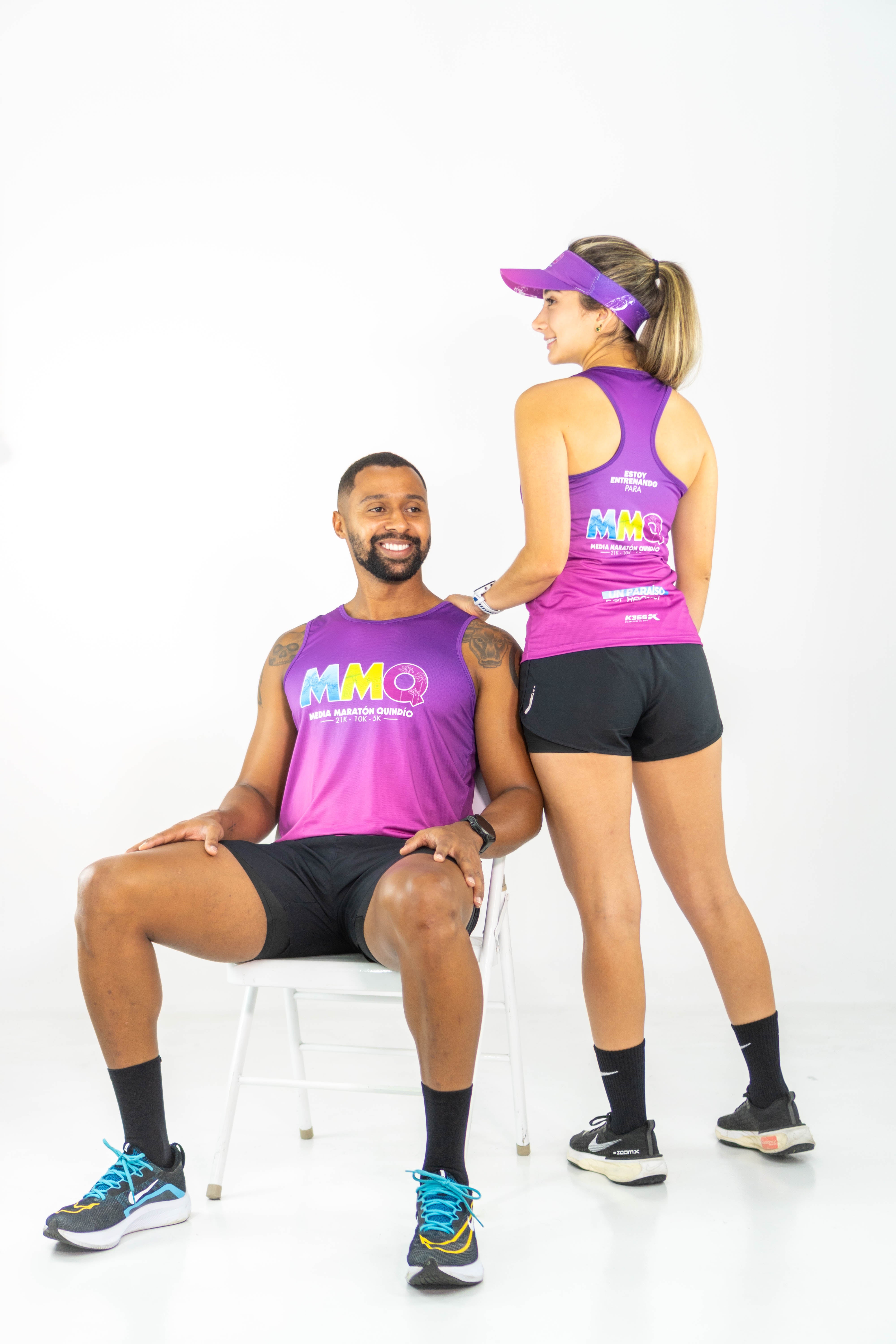 CAMISETA MANGA CORTA MUJER MORADA – Media Maratón Quindío By Café Quindío