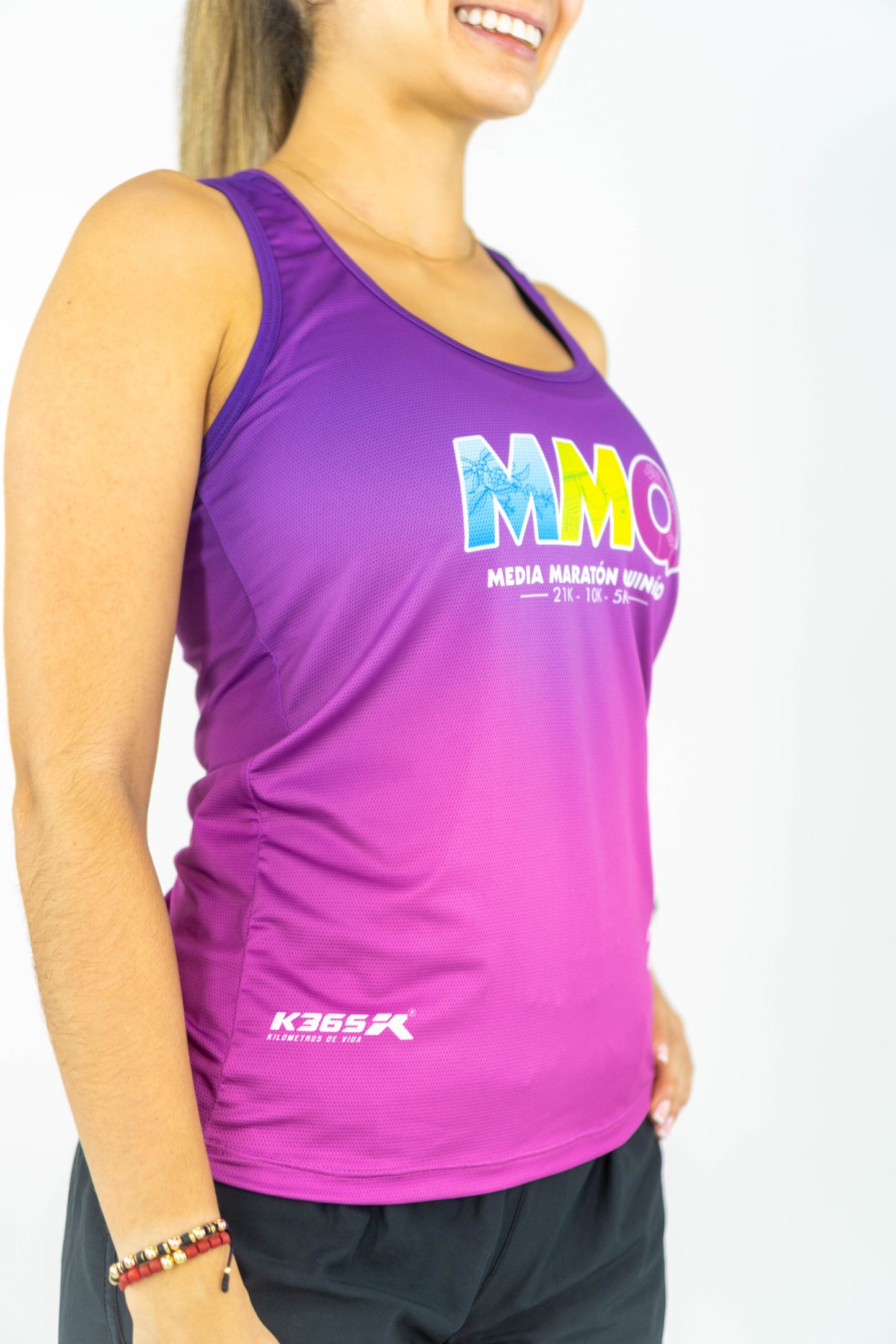 CAMISETA ESQUELETO MUJER MORADA
