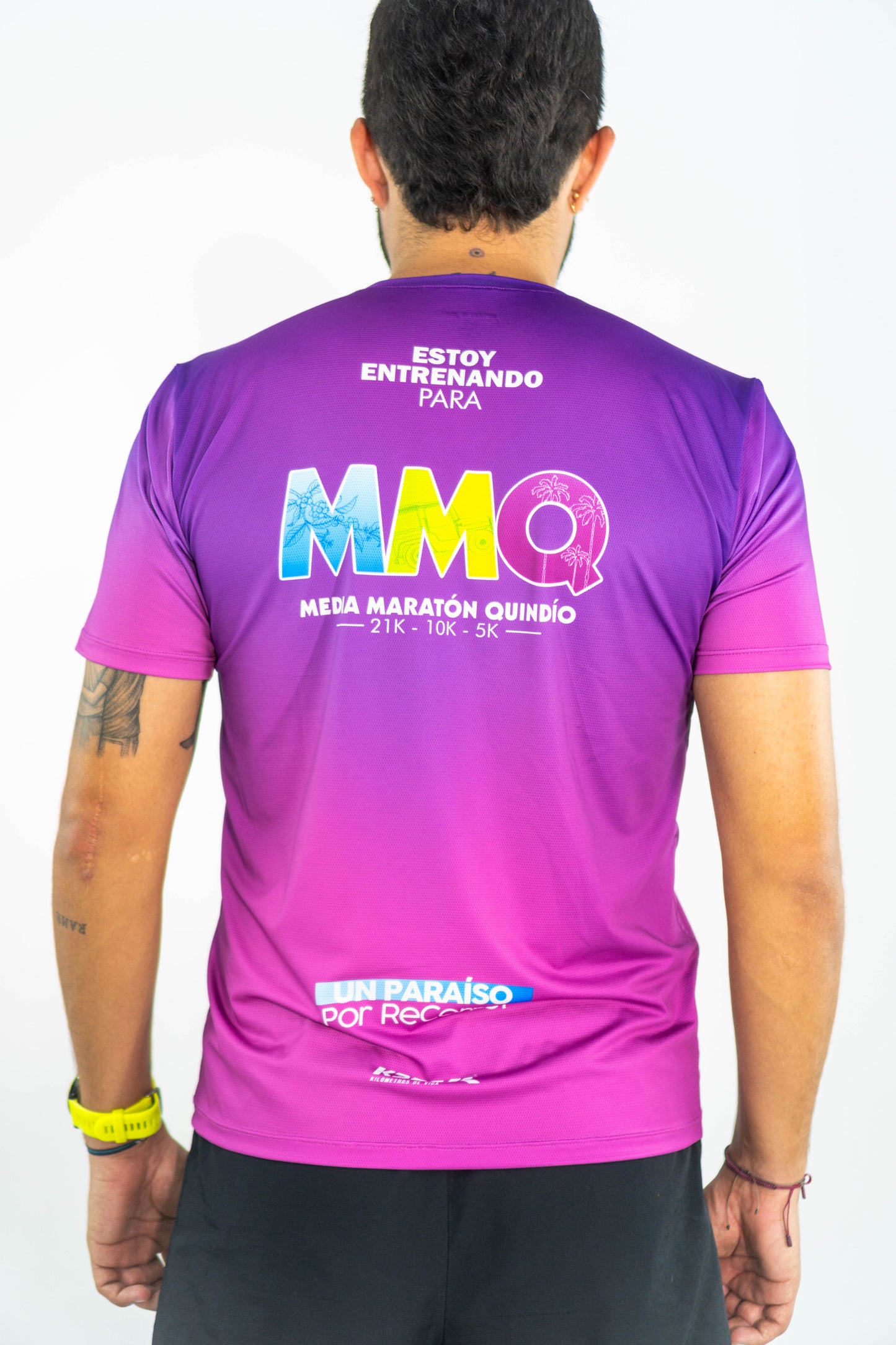 CAMISETA MANGA CORTA HOMBRE MORADA