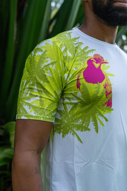 CAMISETA HOMBRE BLANCO VERDE 2025